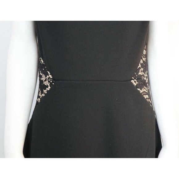 BISOU BISOU MICHELE BOHBOT - WOMEN'S BLACK OFF THE SHOULDER DRESS - SIZE 10 - Picture 3 of 8